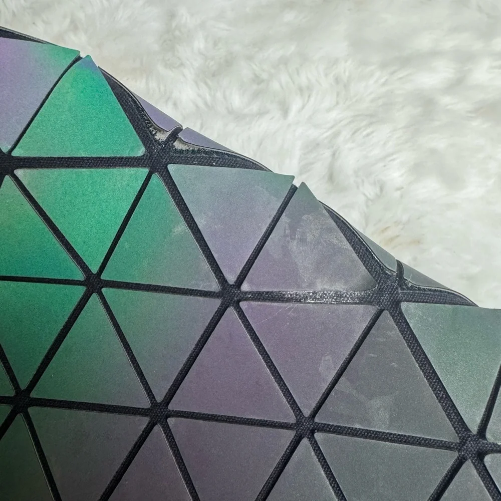 Bao Bao Geometric Black and Purple Women's Clutch